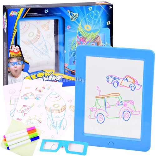 Világító tábla 3D szemüveggel és tollal