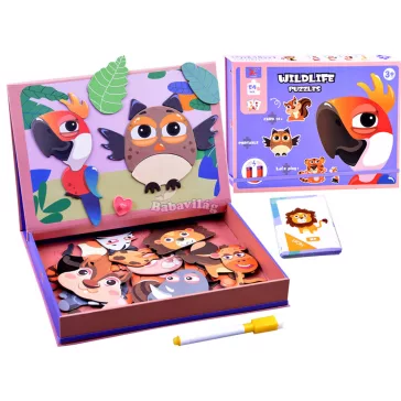Mágneses puzzle állatok