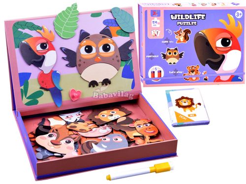 Mágneses puzzle állatok