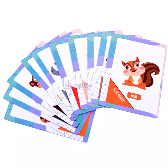 Mágneses puzzle állatok