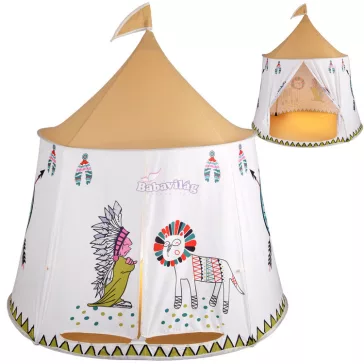 Indiai tipi sátor, kerek játszósátor gyerekeknek 