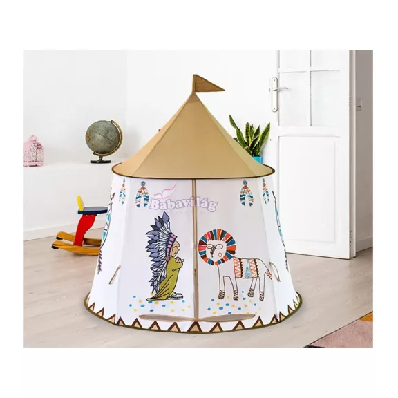 Indiai tipi sátor, kerek játszósátor gyerekeknek 