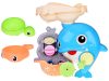 Vidám delfin fürdőjáték + csónak pingvinekkel