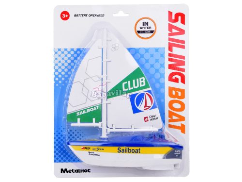 Színes Sailboat akkumulátoros vízi csónak