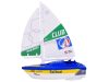 Színes Sailboat akkumulátoros vízi csónak