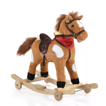 Moni Toys Hintaló kerekekkel 70cm Thunder világosbarna 