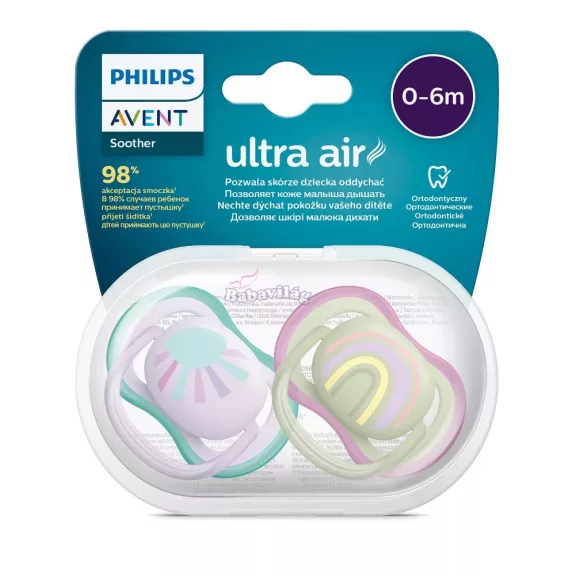 Philips AVENT játszócumi Ultra Air 0-6hó 2db-os