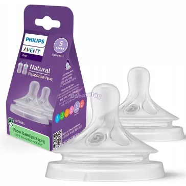 Philips AVENT etetőcumi Natural Response 2db 5 cseppes 6hó