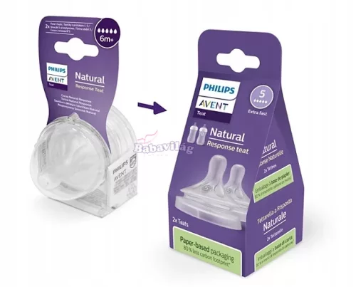 Philips AVENT etetőcumi Natural Response 2db 5 cseppes 6hó