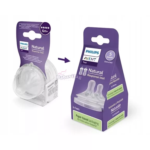 Philips AVENT etetőcumi Natural Response 2db 5 cseppes 6hó