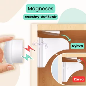 Mágneses szekrény - és fiókzár 4db - os