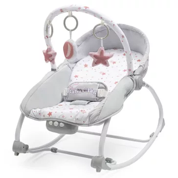   Baby Mix Multifunkcionális baba hinta pihenőszék - csillagok rózsaszín
