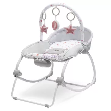   Baby Mix Multifunkcionális baba hinta pihenőszék - csillagok rózsaszín