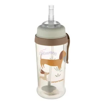   Canpol kiömlésmentes kulacs szívószállal és súllyal 350 ml - Kutyás 
