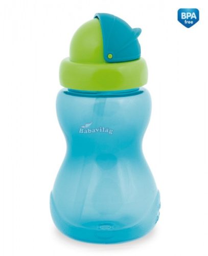 Canpol szívószálas itató 270ml -kék