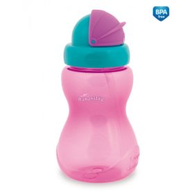 Canpol szívószálas itató 270ml -pink 