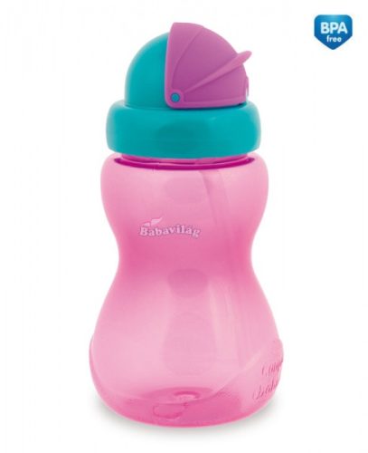 Canpol szívószálas itató 270ml -pink 