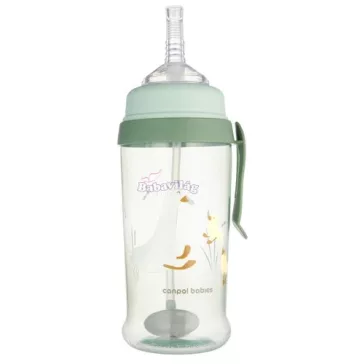   Canpol kiömlésmentes kulacs szívószállal és súllyal 350 ml - Liba
