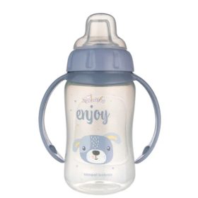   Canpol 320 ml-es tanuló itatópohár szilikon ivócsőrrel kutya