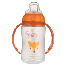   Canpol 320 ml-es tanuló itatópohár szilikon ivócsőrrel róka