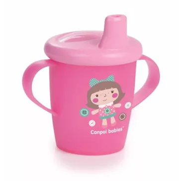 Canpol 250 ml csöpögésmentes itatópohár  - pink