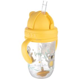 Canpol Innovatív itatópohár szívószállal 270 ml sárga