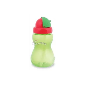 Canpol szívószálas itató 270ml -zöld
