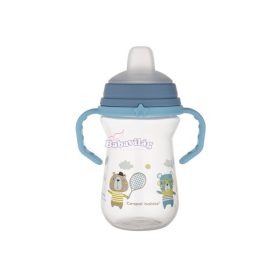   Canpol itatópohár szilikonos ivócsőrrel Bonjour Paris 250ml kék