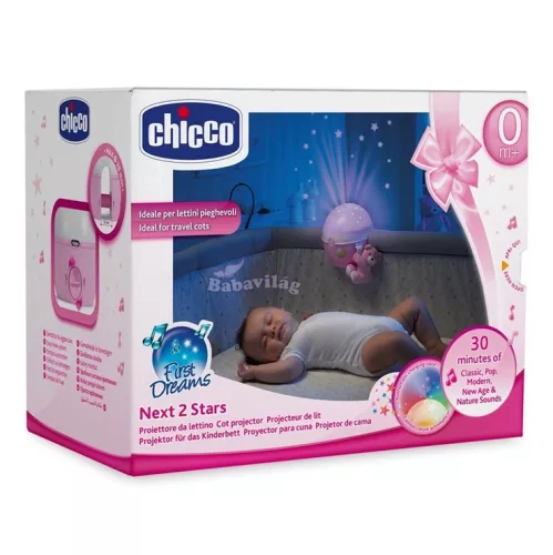 Chicco Next2 zenélő projektor pink
