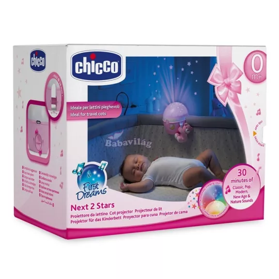 Chicco Next2 zenélő projektor pink
