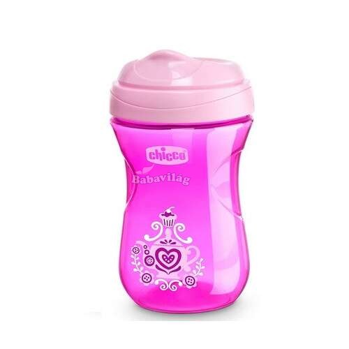 Chicco Easy Cup itatópohár 2in1 12m+ 266ml pink