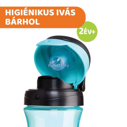 Chicco Kids Travel Cup 350ml pohárperemű itató 2év+ 0% BPA kék