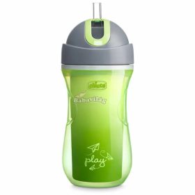 Chicco Sport Cup duplafalú szívószálas 14+ zöld