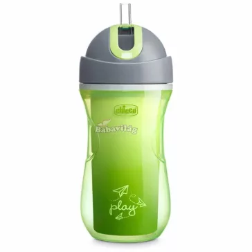 Chicco Sport Cup duplafalú szívószálas 14+ zöld