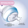 Chicco NaturalFeeling cumisüveg közepes folyású ferde cumival - 250 ml kék