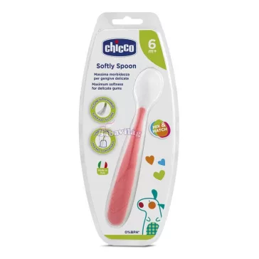 Chicco szilikon végű kanál 6+ 