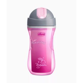 Chicco Sport Cup duplafalú szívószálas 14+ pink