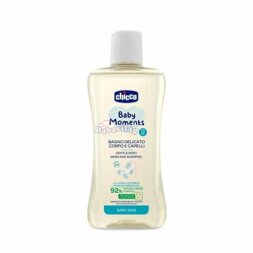 CHICCO Újszülött fürdető & sampon 200 ml , semleges pH7 