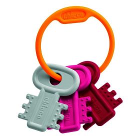 Chicco kulcsos rágóka-csörgő - rózsaszín