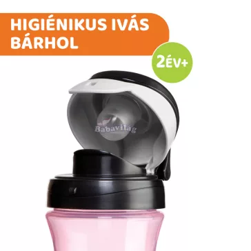   Chicco Kids Travel Cup 350ml pohárperemű itató 2év+ 0% BPA pink
