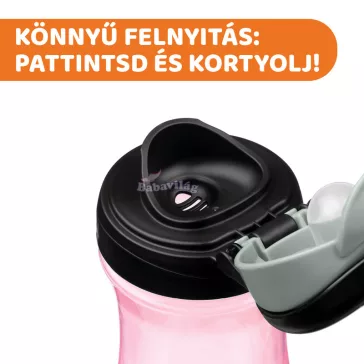   Chicco Kids Travel Cup 350ml pohárperemű itató 2év+ 0% BPA pink