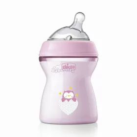   Chicco NaturalFeeling cumisüveg közepes folyású ferde cumival - 250 ml pink