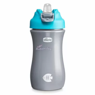 Chicco Kids Pop Up 350ml szívószálas kulacs 2év+ kék