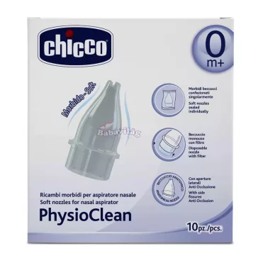   PhysioClean manuális szívósíphoz alkatrész - 10 db csecsemő orrtisztítás - Chicco 