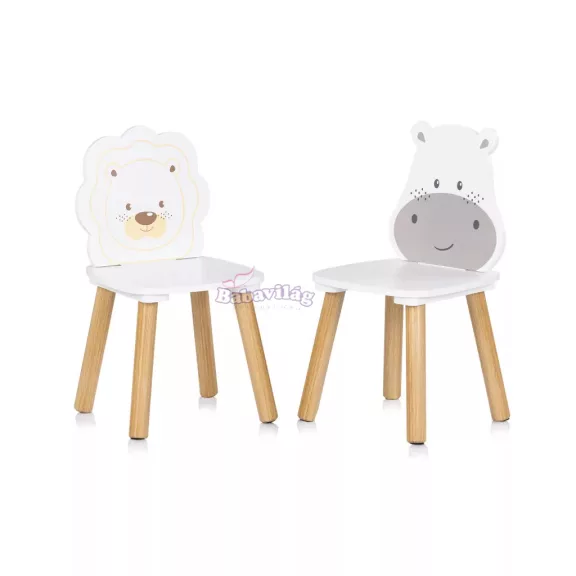 Chipolino Asztalka 2 székkel - hippo and lion Chipolino Asztalka 2 székkel - hippo and lion