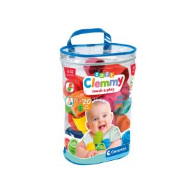 Clementoni Clemmy 20 db puha építőkocka tárolózsákban