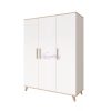 Faktum FLIP White & Oak - 3 osztású szekrény 