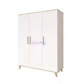 Faktum FLIP White & Oak - 3 osztású szekrény 