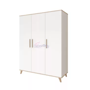 Faktum FLIP White & Oak - 3 osztású szekrény 
