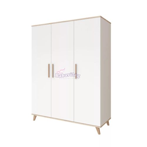 Faktum FLIP White & Oak - 3 osztású szekrény 